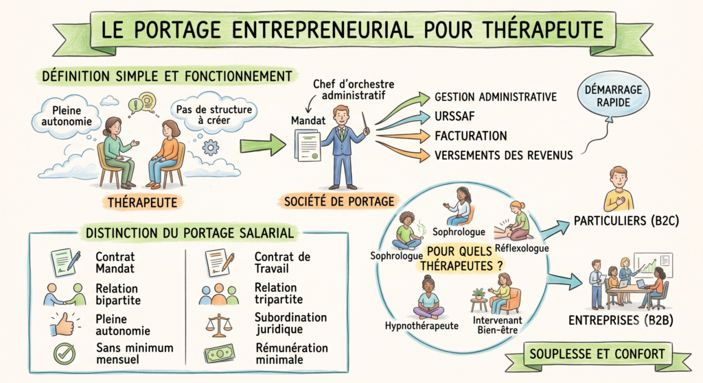 Qu'est-ce que le portage entrepreneurial pour thérapeute ?